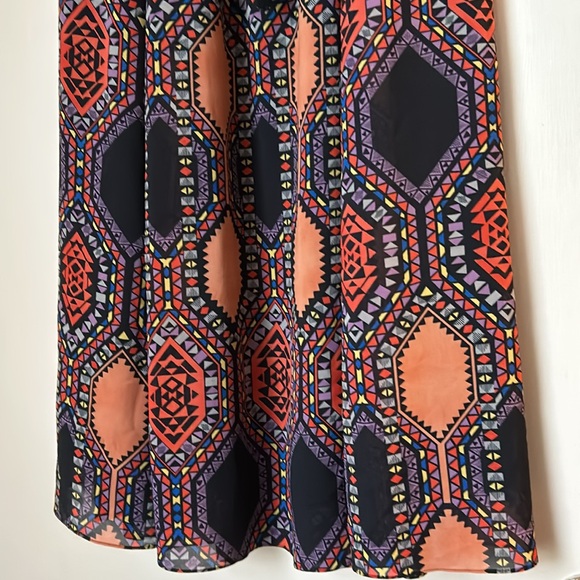 Anthropologie Flowy tile print maxi skirt by Maeve - Picture 6 of 8